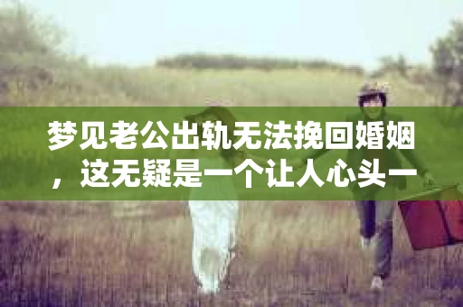 梦见老公出轨无法挽回婚姻，这无疑是一个让人心头一紧的梦境。在现实生活中，婚姻问题一直是人们关注的焦点，而梦境中的出轨，更是让人心生疑虑。那么，这样的梦境究竟预示着什么？我们又该如何面对呢？今天，就让我们一起来探讨一下这个话题。