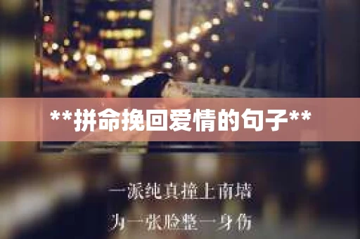 **拼命挽回爱情的句子** **拼命挽回爱情的句子**