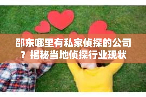 邵东哪里有私家侦探的公司？揭秘当地侦探行业现状