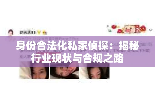 身份合法化私家侦探：揭秘行业现状与合规之路
