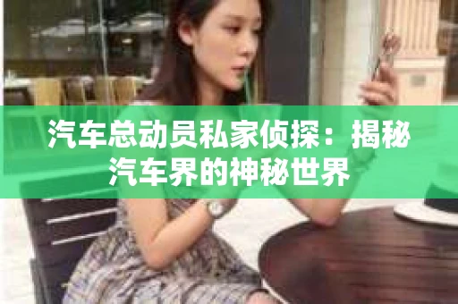 汽车总动员私家侦探：揭秘汽车界的神秘世界