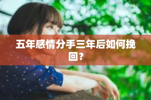 五年感情分手三年后如何挽回？
