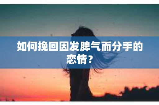 如何挽回因发脾气而分手的恋情? 如何挽回因发脾气而分手的恋情?